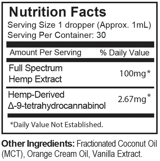 Pure Chill Drops with 3000mg Full Spectrum CBD & 80mg D9